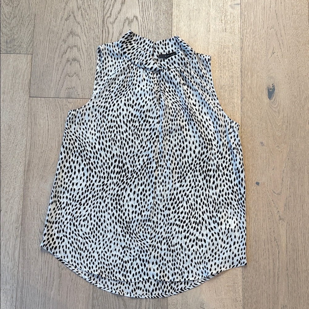 Stitch Fix West Kei Annalee Twist Neck Halter Blouse – Black & White Small – NWT